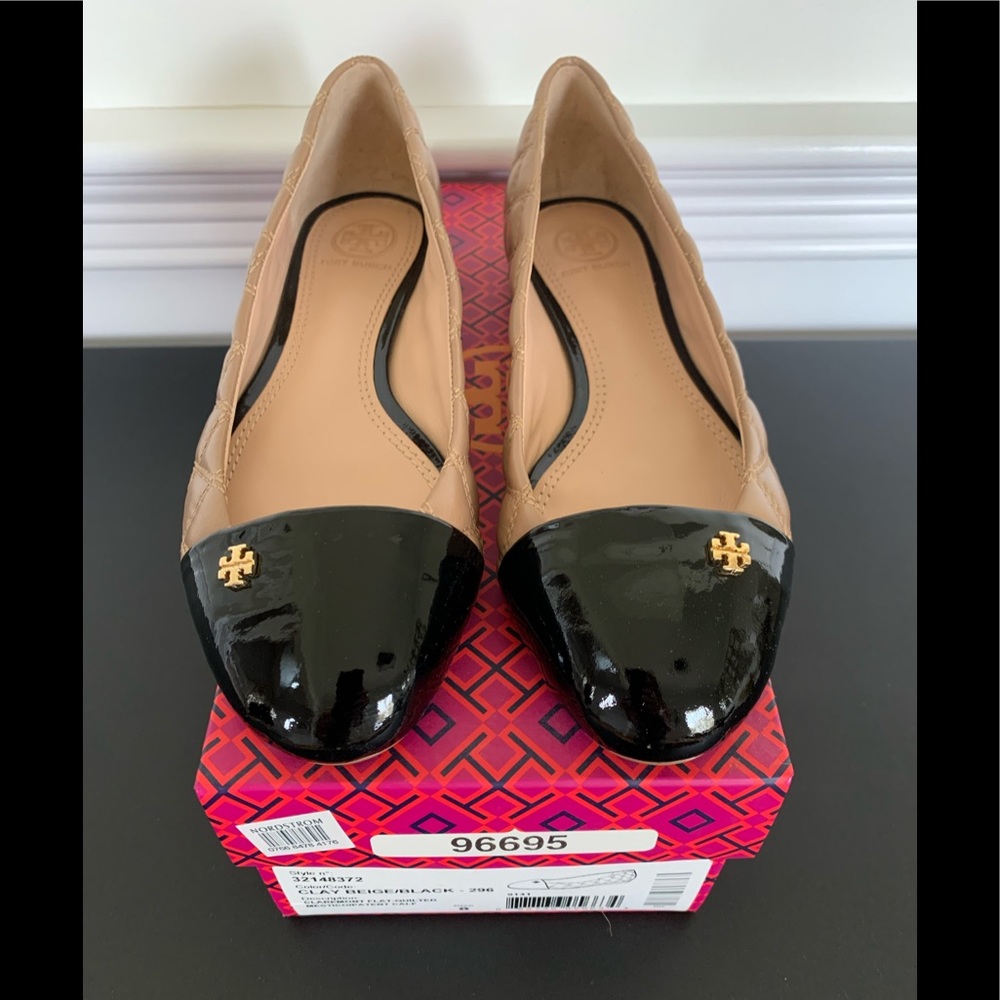 Tory Burch Quilted Ballet Flats Size 8